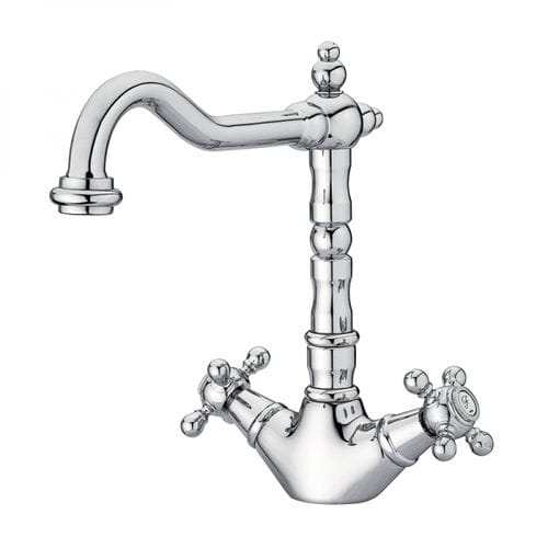 Двухрычажный смеситель для раковины - 211799/213190 - GRB MIXERS - настольный / из хромированного металла / для ванной комнаты