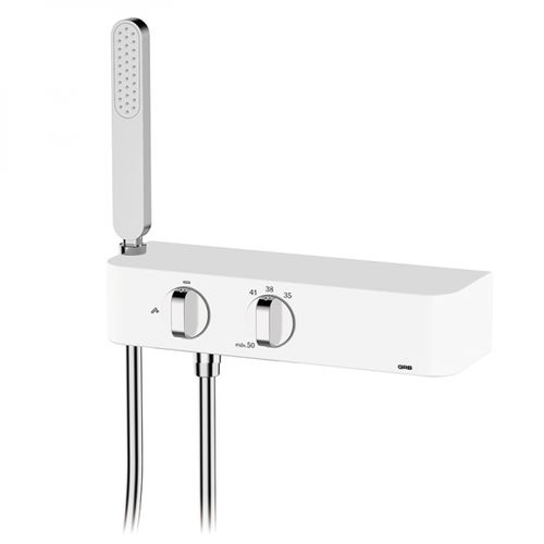 Двухрычажный смеситель для душа - 85320850 - GRB MIXERS - настенный / термостатический / из хромированного металла