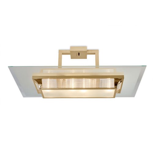 Классический потолочный светильник - PARIS II GOLD - Art Deco Schneider - прямоугольный / из полированной латуни / LED