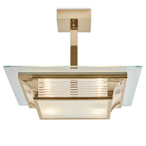 Классический потолочный светильник - PARIS KARREE GOLD - Art Deco Schneider - квадратный / из полированной латуни / LED