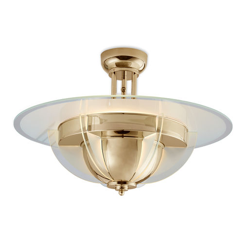Классический потолочный светильник - MARSEILLE GOLD - Art Deco Schneider - круглый / из полированной латуни / LED
