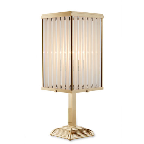 Настольная лампа - KARREE GOLD - Art Deco Schneider - из полированной латуни / ар-деко / проводная