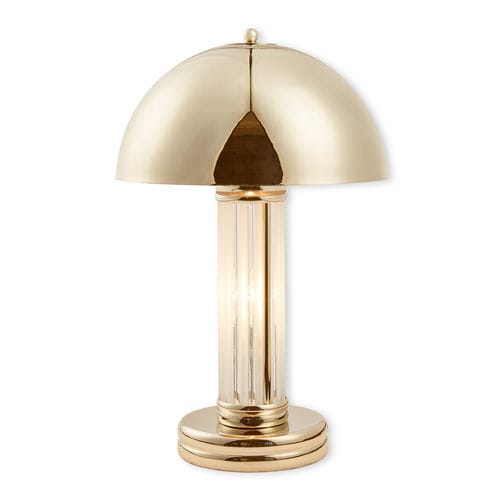 Настольная лампа - DOM GOLD - Art Deco Schneider - из полированной латуни / классическая / проводная