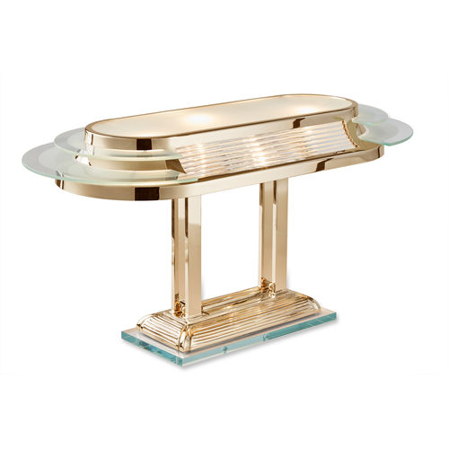 Настольная лампа - NIZZA I GOLD - Art Deco Schneider - из полированной латуни / классическая / проводная
