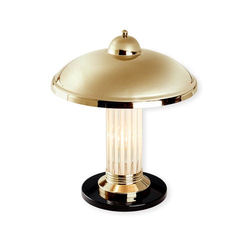 Настольная лампа - LIMOGES GOLD - Art Deco Schneider - из стекла / классическая / проводная