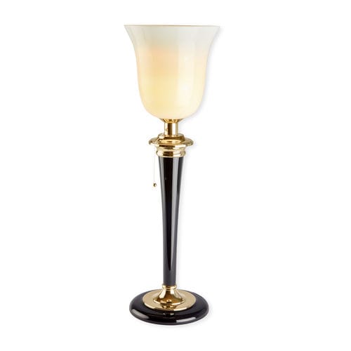 Настольная лампа - MAZDA TABLE GOLD - Art Deco Schneider - из полированной латуни / из лакированной древесины / классическая