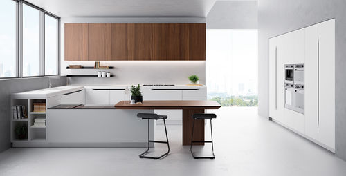 Современная кухня - MIAMI - Biefbi Cucine - из дерева / из стали / L-образная
