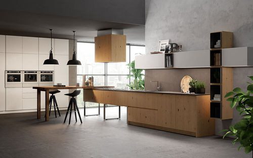 Современная кухня - CORTINA - Biefbi Cucine - из дерева / из железа / L-образная