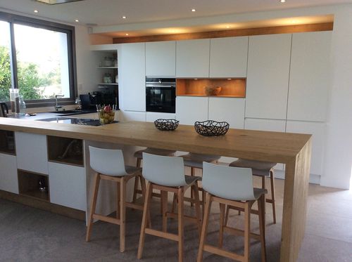 Рабочая поверхность из Corian® - IMAGE 03 - IMAGE - для кухни / коричневая / с квадратным краем