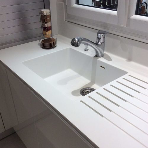 Кухонная раковина 1 чаша - IMAGE 15 - IMAGE - без сушки / из Corian® / встраиваемая снизу