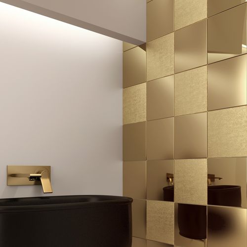 Плитка из керамики - BECOME GOLD MIX - INTHETILE - металлизированная / для интерьера / настенная