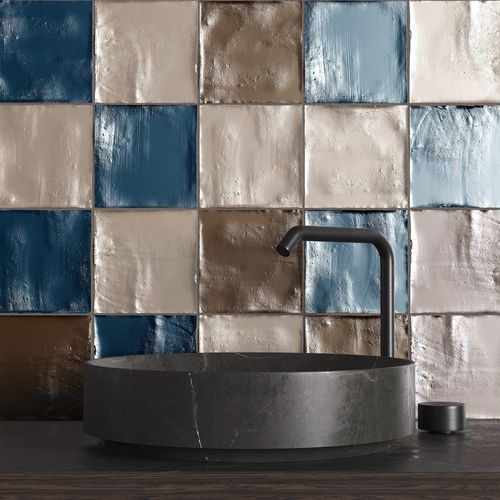 Плитка из керамики - OXIDA - INTHETILE - металлизированная / для интерьера / настенная