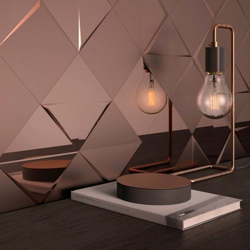 Плитка из керамики - ANGLES 1-2-3 ROSE GOLD - INTHETILE - металлизированная / внутренняя / настенная