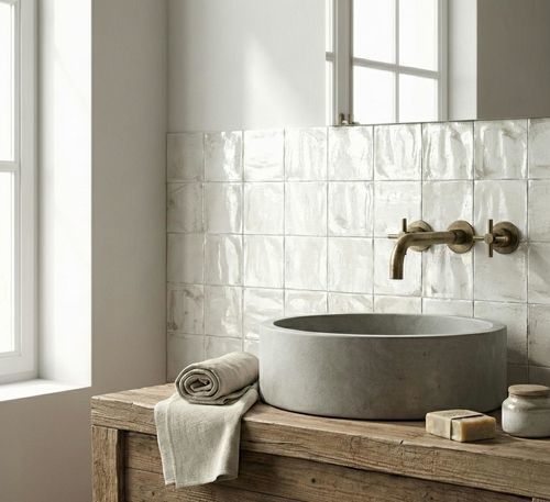 Плитка из керамики - CREPE SILVER - INTHETILE - металлизированная / внутренняя / настенная