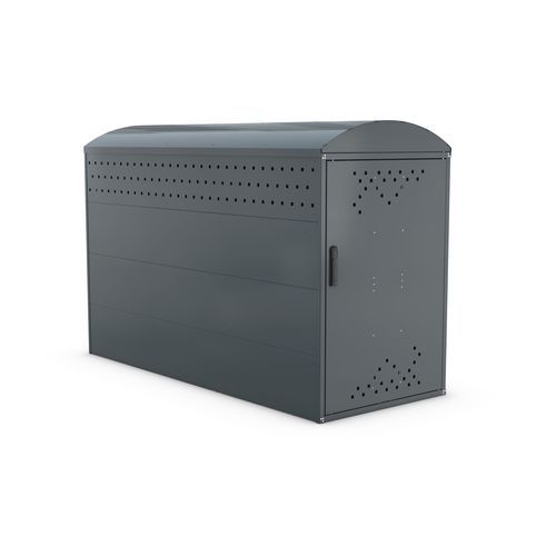 Защищенный навес для велосипедов - BikeBox 1 B - wsm Raumsysteme - модульный / из гальванизированной стали / для общественных мест