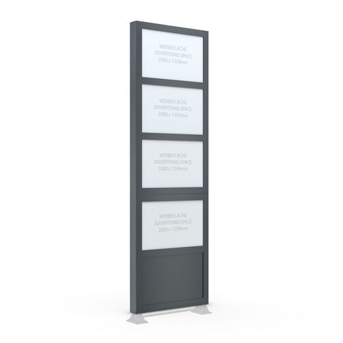 Рекламная стелла - BigSign L - wsm Raumsysteme - LED / с подсветкой / из гальванизированной стали