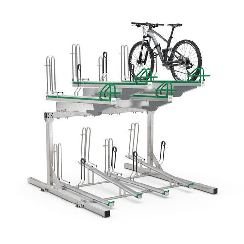Напольная парковка для велосипедов - BikeHub Premium 1/08 - wsm Raumsysteme - защищенная / двухуровневая / антивандальная