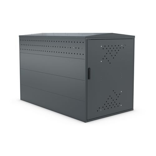 Защищенный навес для велосипедов - BikeBox 1 XL G - wsm Raumsysteme - модульный / из гальванизированной стали / для общественных мест
