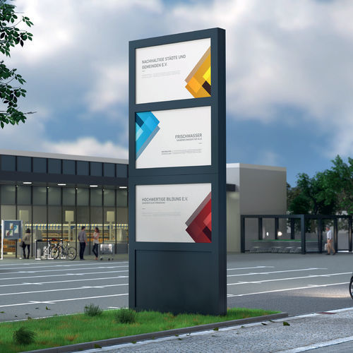 Рекламная стелла - BigSign S - wsm Raumsysteme - LED / с подсветкой / для наружного применения