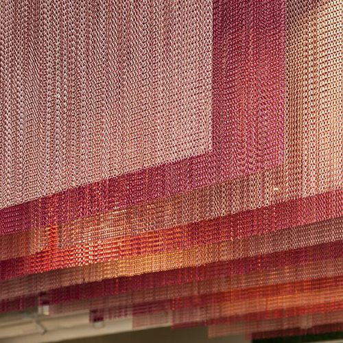 Текстильная мембрана из металла - PARALLELS STRAIGHT - KriskaDECOR - для подвесных потолков