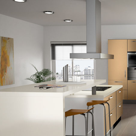 Квариловая рабочая поверхность - VANILLE - COMPAC The Surfaces Company - для кухни / с квадратным краем