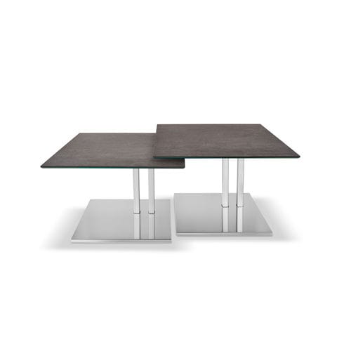 Современный вспомогательный столик - K525 KOLO - Ronald Schmitt Design - из дерева / из стекла / из матовой нержавеющей стали