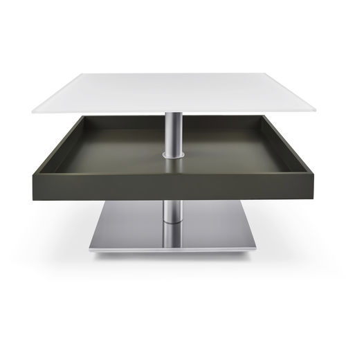 Современный журнальный столик - K468 JANUS - Ronald Schmitt Design - из стекла / из нержавеющей стали / из керамики
