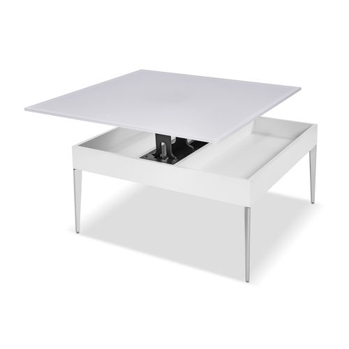 Современный журнальный столик - K 482 PLUTO - Ronald Schmitt Design - из лакированной МДФ / из лакированного стекла / из металла