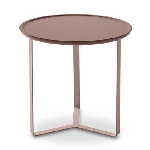 Современный вспомогательный столик - P345 COLOUR - Ronald Schmitt Design - из лакированной МДФ / с основанием из лакированной стали / круговой