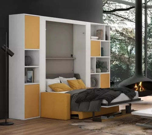 Откидная кровать - SMART - Meubles Célio - двуспальная / современная / с полкой
