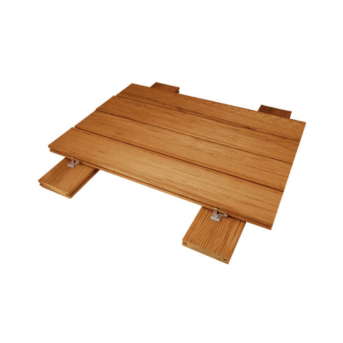Террасная доска из дерева - TEAK - Parchettificio Garbelotto Srl - имитация дерева / с клипсой
