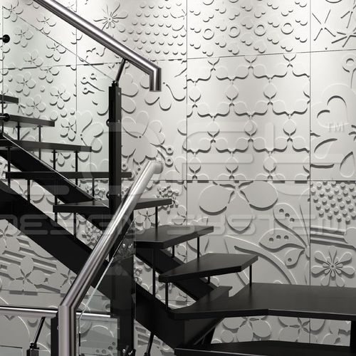 Панель для внутренней компоновки - LOFT FLORAL - Loft Design System - 3D / с размерным эффектом