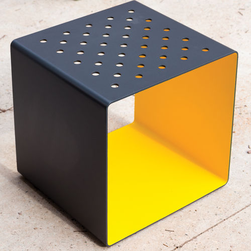 Современный табурет - RADIUM - mmcité street furniture - из экзотических пород дерева / из ламината высокого давления / из стали
