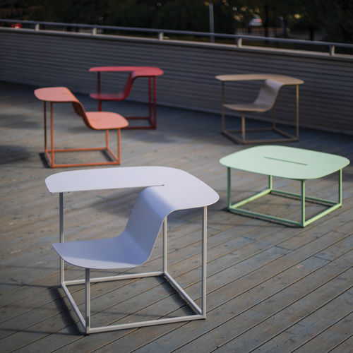 Современный cтул - MANTA - mmcité street furniture - для наружного применения / из фанеры / из алюминия