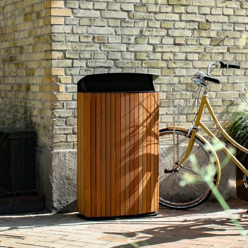 Общественный мусорный контейнер - MAXIMINIUM - mmcité street furniture - из гальванизированной стали / из нержавеющей стали / из литого алюминия