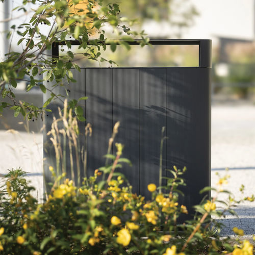 Общественный мусорный контейнер - MULTIMINIUM - mmcité street furniture - с сортировкой / из гальванизированной стали / из литого алюминия
