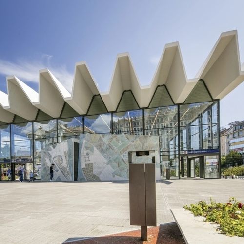 Общественный мусорный контейнер - NANUK - mmcité street furniture - из металла / из гальванизированной стали / из нержавеющей стали