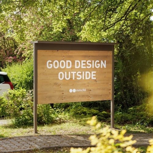 Настенное информационное табло - POSTERION  - mmcité street furniture - городское / из стали / из листового металла