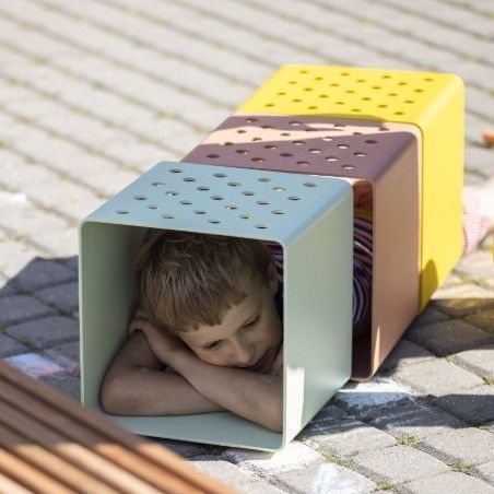 Современный табурет - RADIUM - mmcité street furniture - из пластика / из металла / из стали