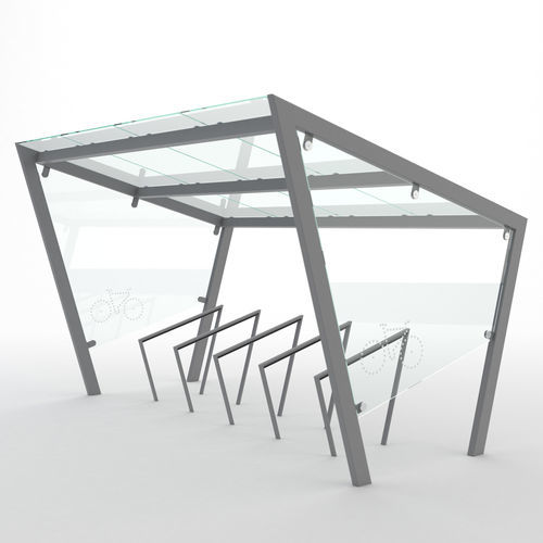 Навес для велосипедов из стали - EDGE - mmcité street furniture - для общественных мест