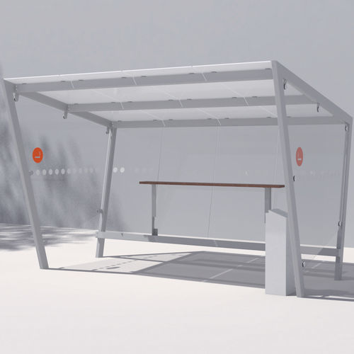 Многофункциональный навес для общественных мест - EDGE - mmcité street furniture - для курения