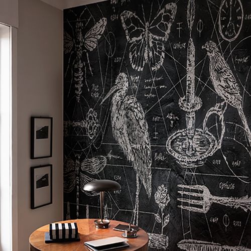 Современный обои - HERODIO - Wall&Deco - виниловый / с рисунком животных / монохромный