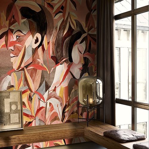 Современный обои - DELOVE - Wall&Deco - виниловый / в цветочек / эскиз