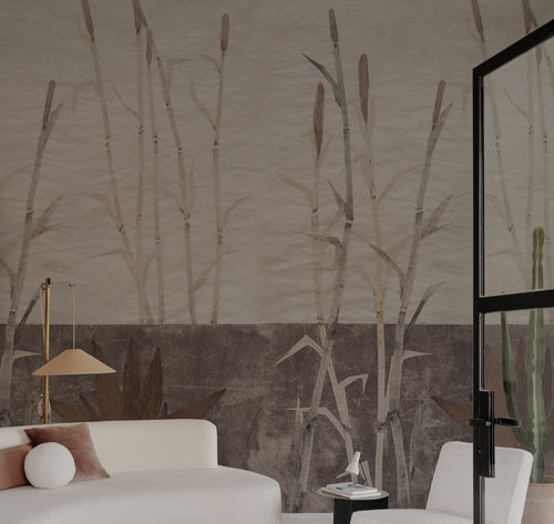 Современный обои - Koraju - Wall&Deco - виниловый / в цветочек / имитация ткани