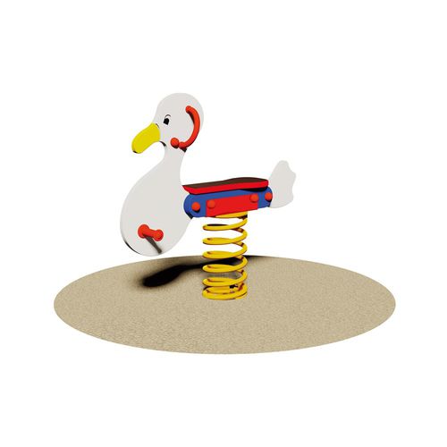 Качалка на пружине из гальванизированной стали - DUCK  - Dimo Group Srl - из дерева / животные / одноместная