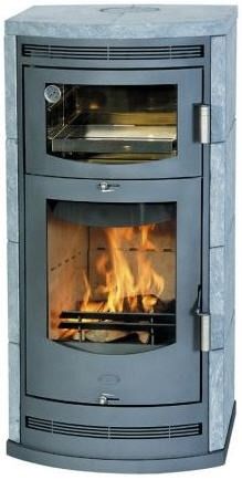 Печь-камин на дровах - BACCARA - Fireplace - современная / из стеатита