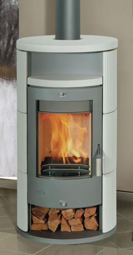 Печь-камин на дровах - ALICANTE  - Fireplace - современная / из стали / из стеатита