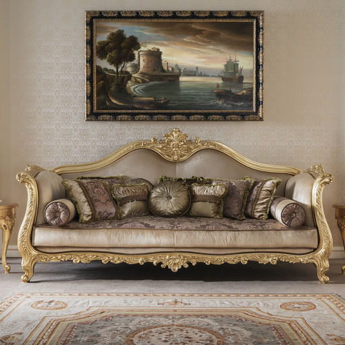 Стилизованный диван - 15440 - Modenese Luxury Interiors - из ткани / на заказ / ручной работы