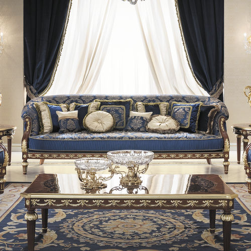 Стилизованный диван - 14436 - Modenese Luxury Interiors - из бархата / со съемной подушкой / многоцветный