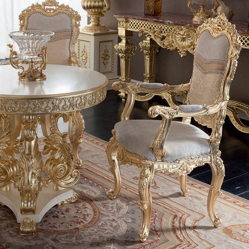 Стилизованный cтул - 15505 - Modenese Luxury Interiors - для интерьера / из ткани / из цельной древесины